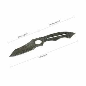 Couteau de camping extérieur MAYSARA MI-19 personnalisé en acier Damas de qualité industrielle 4 mm, forgé à la main, motif goutte de pluie, haute qualité, support OEM - Product Image 6
