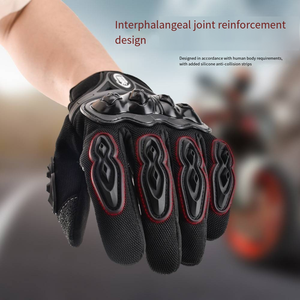 Gants de moto pour hommes et femmes, à doigts entiers, compatibles avec les écrans tactiles, toutes saisons, anti-chute, pour la course sur route, respirants - Product Image 4