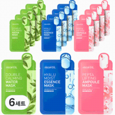 Masque Hydratant Double Apaisant Mediheal à l'Acide Hyaluronique et Pepta Lifting Ampoule, 15 Feuilles, 6 Paquets, Masque Fonctionnel - Product Image 1