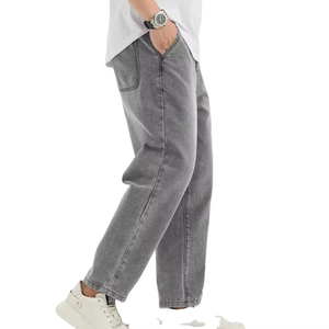 Jeans para Hombre, Corte Regular, Color Negro, Slim Fit, Pantalones Vaqueros Rectos, Casuales, con Logotipo y Diseño Personalizados, Precio Bajo - Product Image 2