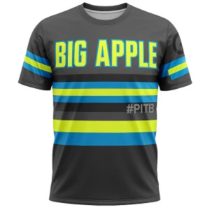 เสื้อพิคเคิลบอลผู้ชาย Big Apple แบบซับลิเมชั่น คอกลม แขนสั้น ระบายเหงื่อได้ดี ลายทาง ทรงแอธเลติก ผลิตจากโพลีเอสเตอร์ 100% - Product Image 5