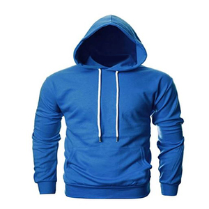Men's Blue White Raglan Sleeve Hooded Zipper Sweatshirt Slim Fit Casual Knitted Solid Design Autumn Wear - Product Image 6