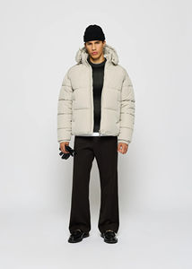 2026 New <b>Men</b> Winter Hooded Puffer <b>Jacket</b> White Premium Quality Custom Logo - Product Image 3