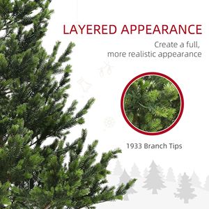 Albero di Natale LED Bicolore, Facile da Montare, Realistico, Effetto Cedro, con Luci Preinstallate e Caratteristiche Artificiali - Product Image 3