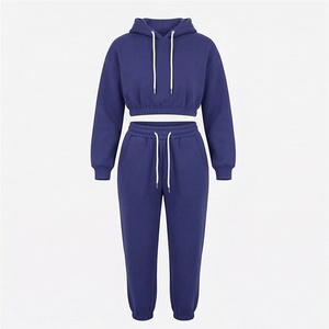 HighWaist V Neck Crop Top Long Sleeve <b>Jacket</b> Jogger Pants Womens <b>Yoga</b> Set Gym Fitness Activewear Sports Apparel Gear - Product Image 1