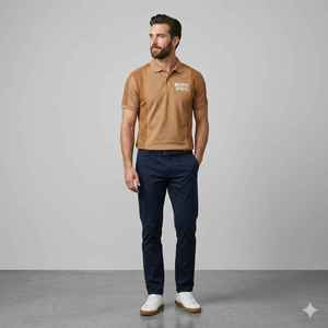 Polo pour homme personnalisé en gros, de haute qualité, en coton piqué respirant, tendance, décontracté, matière douce, style streetwear - Product Image 2