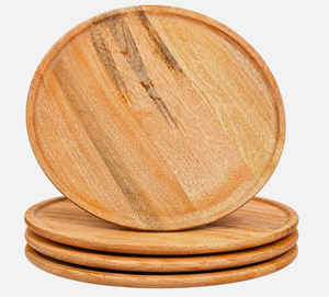 Tabla de Cortar de Bambú Ecológica para Cocina, Tabla de Cortar Personalizada de Madera Natural para Servir Queso y Pizza, con Asa - Product Image 1