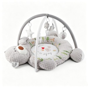 Tapis de jeu en peluche Baleine bleue avec arche d'activités pour bébés de 0 à 24 mois, jouet doux unisexe - Product Image 2