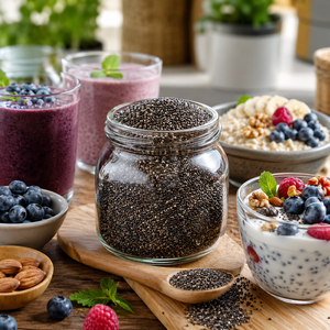 Semillas de Chía Negra 100% Puras Premium, Naturalmente Limpiadas, Semillas Enteras con Empaque Personalizado para Uso Culinario Diario - Product Image 6