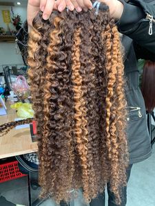 Original vietnamita 20-28 pulgadas PROFUNDO CURL Extensiones de cabello humano Wefted Lace Bundle Afro Deep Aligned Nuevo - Product Image 2