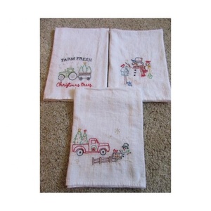 ผ้าเช็ดจานดีไซน์เนอร์คุณภาพสูงขายดีรุ่นใหม่ปี 2026 ผ้าฝ้ายน่ารักปักลาย ซึมซับน้ำได้ดี ผลิตในอินเดีย สำหรับห้องครัว - Product Image 4