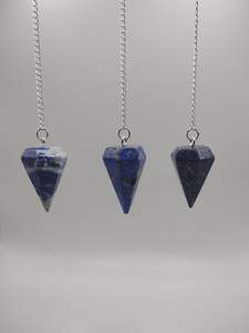 Péndulo de lapislázuli curativo para lectura y trabajo energético Limpieza y adivinación Péndulo de lapislázuli - Product Image 5