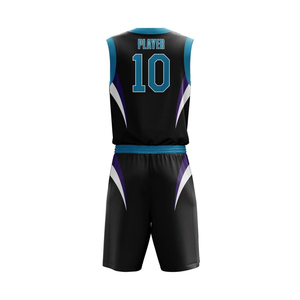 Uniformes de Baloncesto Sublimados Personalizados Unisex sin Mangas con Cuello en V, Transpirables, Ecológicos, Antibacterianos y de Secado Rápido - Product Image 3