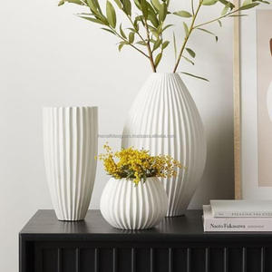 Lot de 3 jardinières en céramique de collection supérieure vases et pots de fleurs en fibre de verre légers bon marché de conception différente exportation - Product Image 5