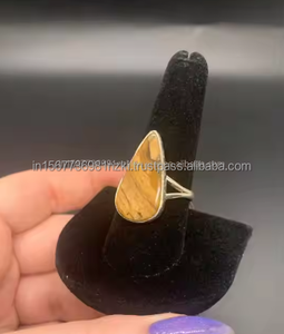 Anillo de Plata de Ley 925 superventas, imagen de jaspe, piedra preciosa genuina, anillo bohemio, anillo de joyería de plata hecho a mano, regalo para ella - Product Image 2