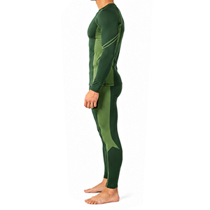 Ensemble de survêtement de compression respirant et extensible pour hommes, avec t-shirt à manches longues et leggings, idéal pour la course, l'entraînement, le fitness et le sport – Personnalisable - Product Image 4