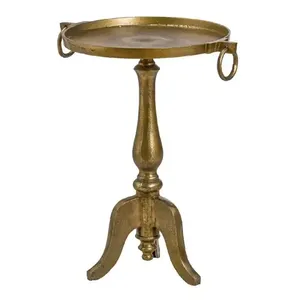 Modern Marble Top Coffee <b>Table</b> with Brass Duck Legs <b>Nesting</b> & Portable Design for Living Room and Hotel/Restaurant Use - Product Image 6