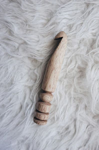 เข็มโครเชต์ไม้ทำมือ รูปทรงตามหลักสรีรศาสตร์ เครื่องมือแฮนด์เมด - Product Image 4