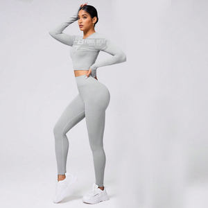 Conjuntos Deportivos para Mujer de 2 Piezas, Leggings sin Costuras de Cintura Alta, Top Deportivo sin Mangas, Transpirable, Ligero, Color Sólido - Product Image 5