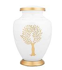 Urnas de Cremación Modernas Art Deco Hechas a Mano de Aluminio, Estilo Único, Urnas Cilíndricas para Cenizas de Adultos, Conmemorativas, Funerarias, Capacidad de 1-2L - Product Image 3