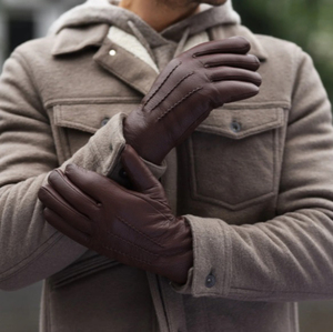 Wholesale Winter Leather Gloves – Soft Goatskin Gloves with Thermal <b>Fur</b> Lining - Product Image 3