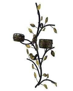 Mantel Magic Porte-bougie mural avec motif d'oiseaux et de feuilles 30x44cm pour la décoration de la maison - Product Image 4