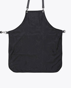 Capa de Peluquería Negra de Tela con Cintura Ajustable para Barbería - Product Image 2