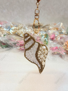 Wholesale Handmade Cotton Beaded Lightweight Eco-Friendly Durable <b>Bag</b> <b>Charm</b> Purse <b>Charm</b> Luxury Coastal Keychain Accessory OEM - Product Image 3