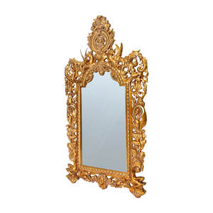 กระจกติดผนังไม้สักคลาสสิกตกแต่งอย่างประณีต พร้อมงานแกะสลักศิลปะ ทำด้วยมือ เป็นมิตรกับสิ่งแวดล้อม ฉลองตรุษจีน - Product Image 2