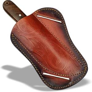 Cuchillo Skinner de Acero D2 Hecho a Mano, Mango de Acero Inoxidable, Hoja Fija de Espiga Completa, Funda de Cuero, para Supervivencia al Aire Libre, Camping, Bricolaje, Regalo 8 - Product Image 3