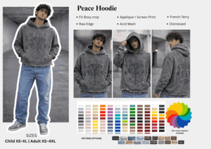 Hoodie homme de qualité supérieure, imprimé sur mesure, en coton, style streetwear, effet délavé, patchwork. - Product Image 5
