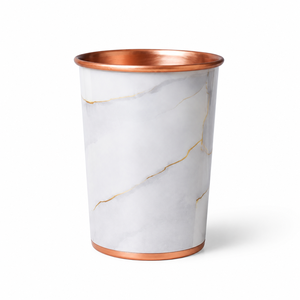 Verre à eau artisanal en cuivre pur imprimé marbre, Tasse de luxe en cuivre pour boisson, Tasse ayurvédique, Vaisselle de cuisine, Vente en gros, Cadeau - Product Image 1