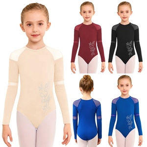 Traje de Gimnasia, Patinaje Artístico y Danza para Niñas de 6 a 14 Años, Leotardo para Competencias, Espectáculos, Presentaciones en Escenario, Disfraces de Danza Latina - Product Image 1