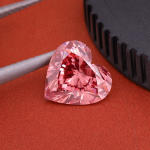 Diamant de laboratoire rose taille cœur, 2,0 carats, couleur fantaisie VS1-VS2, taille brillant, pour bijoux personnalisés, prix d'usine - Product Image 2