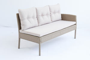 SF00093 Moderno y cómodo conjunto de sofás de jardín de ratán y acero con vidrio templado, cojines de poliéster para exteriores, directo de fábrica en Vietnam - Product Image 5