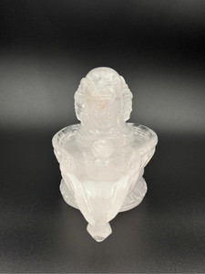 Hand Carved Natural Clear Quartz Panchmukhi Shivling | Five Face Shiva Lingam Crystal <b>Statue</b> | Hindu Spiritual Feng Shui Decor - Product Image 4