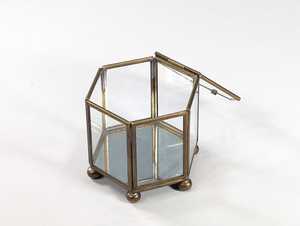Creative Black Metal Frame Rectangular <b>Glass</b> Container, Modern Eco-Friendly Stylish Luxury Vanity Jewelry Storage <b>Box</b> - Product Image 6