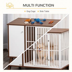 Cuccia per Cani da Interno con Porta Superiore in Legno per Cani di Piccola Taglia, Colore Marrone - Product Image 5