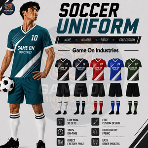 2026 Custom Sublimated Soccer Uniform Set Football Jersey and Shorts with Matching <b>Socks</b> Team Wear Wholesale Factory Price - Product Image 2