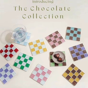 Juego de Posavasos de Mosaico de Vidrio Hechos a Mano TCE, Posavasos Decorativos Premium para Bebidas, Regalo para el Hogar u Oficina, Suministro al por Mayor - Product Image 1