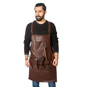 Leather Woven Sleeveless Welding <b>Work</b> <b>Apron</b> Heat & Flame Resistant Heavy Duty Durable Safety Daily Use - Product Image 1