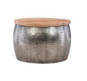 Muebles de diseño martillado, mesa de madera para el hogar, Hotel, sala de estar, mesa de hierro decorativa, mesa de muebles de Color plateado y marrón - Product Image 1