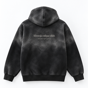 เสื้อฮู้ดดี้ผู้ชายทรงโอเวอร์ไซส์ผ้าฝ้ายฟอกสีพร้อมกระเป๋าหน้า แบรนด์ Khawaja Rafique Ullah Enterprises เสื้อสเวตเชิ้ตลำลองสำหรับฤดูใบไม้ร่วง ขายส่ง - Product Image 3