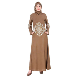 Abayas Droites Basiques à Col Rond pour Femmes Musulmanes, Manches Amples, Modestes, Meilleures Ventes - Product Image 1