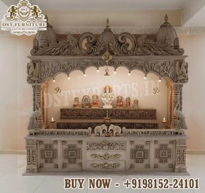 Gran Templo Swaminarayan Tradicional de Madera de Teca Sólida, Templos Personalizados con Almacenamiento, Mandir Hindú para Puja en Venta - Product Image 5