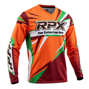 Jersey de Motocross de Malla 100% Poliéster con Diseño Personalizado, Ropa Deportiva de Alta Calidad, Transpirable, Sublimación de Color, Jersey de Automovilismo - Product Image 3