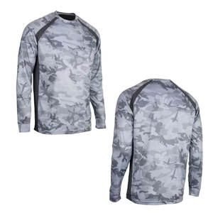 Camiseta de pesca para hombre de tela cómoda 100% poliéster con logo personalizado impreso, transpirable. - Product Image 2