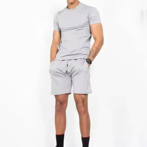 Ensemble 2 pièces décontracté pour homme, vintage, respirant, de haute qualité, t-shirts et shorts d'été - Product Image 2