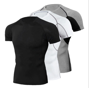 New Hot Selling <b>Men</b> <b>Compression</b> Gym Shirt Fitness Wear Customised Logo Printing OEM Service Available Lightweight OEM - Product Image 5