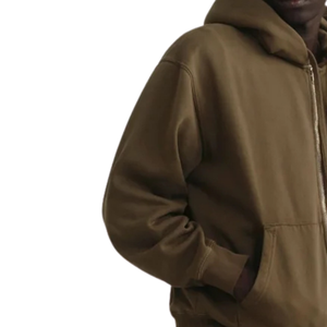 Sweat à capuche zippé intégral surdimensionné en molleton de coton épais pour homme, style streetwear, OEM ODM, vente en gros - Product Image 5